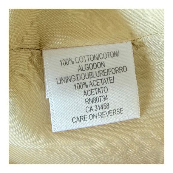 BCBGMAXAZRIA Floral Embroidered Flared A-Line Skirt Tan Neutral 100% Cotton L - Picture 12 of 13